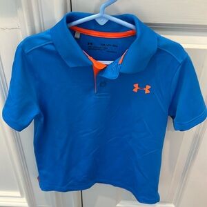 Under armor polo loose style size, YXS great condition